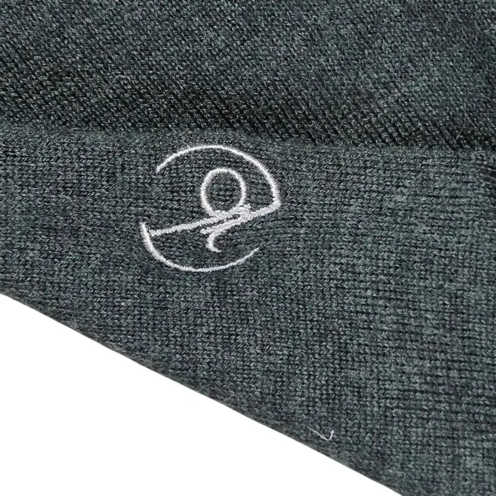 Peter Millar Autumn Crest Sweater Quarter Zip Merino Wool Sz L Forest Green